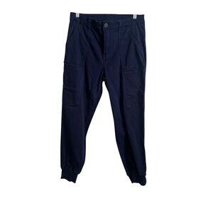 Kut from the Kloth High Rise Jogger Navy Blue Cargo Pants Size 8